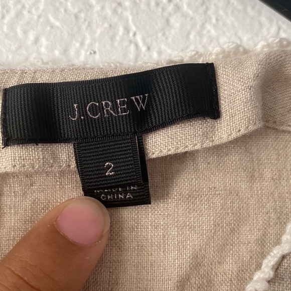 J. Crew Embroidered Bohemian 100% Linen Top - Picture 4 of 8